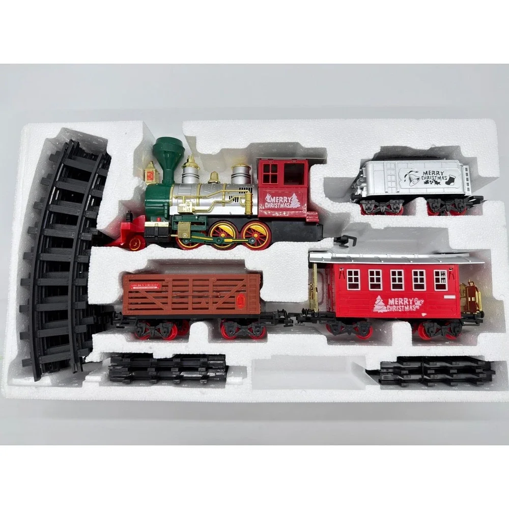 Hobby Lobby Choo-Choo Christmas Holiday Train Set w/ Track Battery‎ Operated
